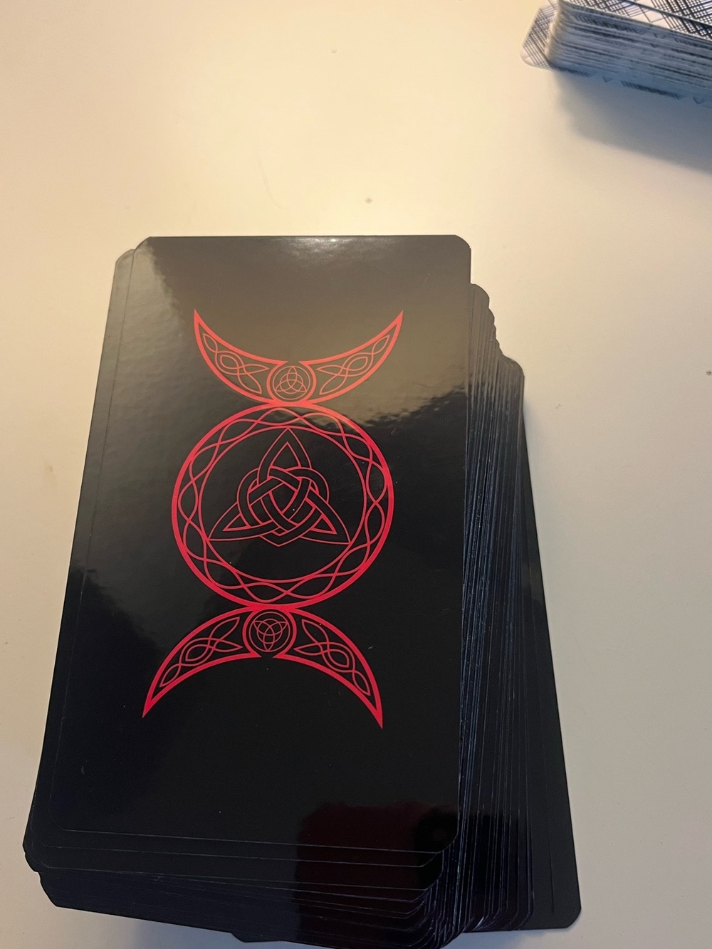 Black and Red Celtic Tarot/Oracle Card Deck CUSTOM COLOR NO BOX INCLUDED